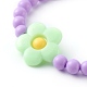 Bracelets de perles extensibles acryliques opaques pour enfants BJEW-JB06221-6