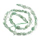 Perles vertes naturelles quartz fraise brins G-G018-70-2