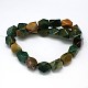 Polyhedron Natural Moss Agate Bead Strands G-M233-06-2