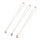 Brass Initial Pendants Necklaces NJEW-JN02382-M-1