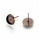 Brass Stud Earring Settings IFIN-Q006-AB-2