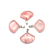Fan Dyed Cherry Quartz Glass Pendants G-Q358-08-2