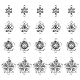 20 pièces 4 styles breloques de connecteur en alliage de zinc de style tibétain FIND-YW0003-08-1