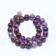 Quartz lodolite violet naturel / brins de perles de quartz fantôme violet G-J373-05A-12mm-2
