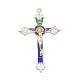 Émail alliage crucifix pendentifs croix ENAM-J131-01S-1