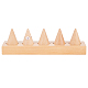 Fingerinspire porta anelli cono in legno a 5 slot con base in legno espositori per anelli in burlywood naturale da 29x39 mm porta anelli nuziali torri per gioielli da dito per display anelli RDIS-WH0011-08-1