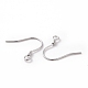 Rhodium Plated 925 Sterling Silver Earring Hooks STER-D035-22P-2