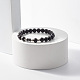 Bracelet extensible en perles de bois naturel et hématite synthétique pour hommes femmes BJEW-JB07810-2
