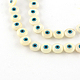 Evil Eye Natural Freshwater Shell Beads Strands SHEL-F001-37E-1