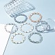 Twist Oval Frosted Glass Beads Stretch Bracelet for Women Girl BJEW-JB07247-3