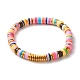 Ensembles de bracelets extensibles faits à la main en argile polymère heishi perles BJEW-JB07341-2