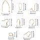 Orecchini in acciaio inossidabile unicraftale 8 stili che definiscono impostazioni (perno da 0.7-1 mm) STAS-UN0001-34G-2