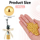OLYCRAFT 2400pcs 4mm Golden Pearl Beads No Hole Loose ABS Plastic Pearl Beads Resin Filling Material Pearl Beads for Resin Crafting OACR-OC0001-09G-2