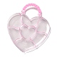 Cajas de joyas de plástico de corazón OBOX-F006-05-2