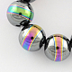 Chapelets de perles en hématite synthétique sans magnétiques G-Q926-8mm-04-2