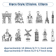 Hobbiesay 120 pièces 12 pendentifs en alliage de style tibétain TIBEP-HY0001-03-2