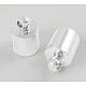 Brass Silver Color Plated Cord End Caps X-EC041-NFS-1