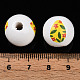 Perles de bois imprimées sur le thème de Pâques&nbsp;WOOD-T032-22O-4