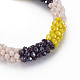 Crochet Glass Beads Braided Stretch Bracelet BJEW-T016-08L-2