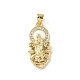 Латунные микро проложить кубического циркония подвески KK-L239-053G-1