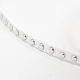 Cordón de ante sintético con tachuelas de aluminio plateado LW-D004-03-S-2