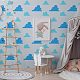 Fingerinspire 3 個大きな雲ペイントステンシル 2 サイズの壁ステンシル子供の寝室の装飾用再利用可能な雲ステンシルプラスチック中空アウトアートクラフトステンシルタイルにペイント  ファブリック  家具 DIY-WH0394-0004-7