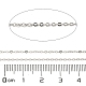 925 catenella portacavi piatta in argento sterling rodiato STER-F052-04P-04-2