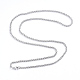 304 Stainless Steel Wheat Chain Necklaces NJEW-L173-015-P-2