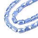 Electroplate Opaque Solid Color Glass Beads Strands EGLA-N002-25-A05-3