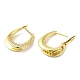 Rack Plating Brass Teardrop Hoop Earrings with Cubic Zirconia EJEW-M222-01G-2