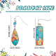 FIBLOOM 2 Pairs 2 style Teardrop & Rectangle Lampwork Dangle Earrings EJEW-FI0001-17-2