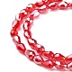 Chapelets de perles en verre électroplaqué EGLA-R008-6x4mm-9-3