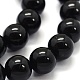 Natürliche schwarze Turmalin Perlen Stränge G-G763-01-6mm-A-3