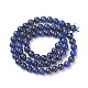 Chapelets de perles en lapis-lazuli naturel G-G423-6mm-A-2