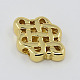 Real 18K Gold Plated Brass Chinese Knot Beads KK-K093-07G-2