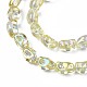 Electroplate Transparent Glass Beads Strands EGLA-N006-028-A03-3