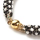 Bracelet en perles de verre au crochet BJEW-JB08083-7