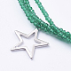 Synthetic Gemstone Imitation Emerald Multi-strand Bracelets BJEW-I247-08-C-2