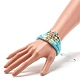 Round Stone & Polymer Clay Heishi Beads Stretch Bracelets Sets BJEW-JB07436-8
