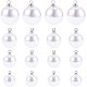 PandaHall 80pcs 4 Sizes Resin Imitation Pearl Pendants Pearl Dangle Charms Beads Beads with Bead Cap for Earring Bracelet Necklace Jewelry Making (8mm RESI-PH0001-09-1