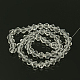 Half-Handmade Transparent Glass Beads Strands GB6mmC01-2