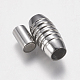 304 Stainless Steel Magnetic Clasps with Glue-in Ends STAS-F149-02P-C-3