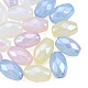 Rainbow Iridescent Plating Acrylic Beads OACR-N010-076-1