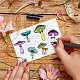 GLOBLELAND Vintage Mushrooms Background Clear Stamps Realistic Mushrooms Silicone Clear Stamp Seals for Cards Making DIY Scrapbooking Photo Journal Album Decoration DIY-WH0167-56-1128-4