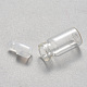 ガラスバイアル  プラスチックプラグ付き  希望のボトル  シードビーズ保管用  透明  28~29x11mm  穴：3mm  容量：1.5ml（0.05液量オンス） X-CON-N010-01-3
