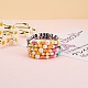 5 pièces 5 couleurs argile polymère heishi bracelets extensibles en perles ensembles BJEW-SZ0001-55-3