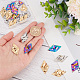 Beebeecraft 1 Box 30Pcs 3 Colors Rhombus Charms 18K Gold Plated Stainless Steel Textured Rhombus Shape Metal Pendant 32.5x18x1mm for DIY Necklace Bracelet Jewelry Making STAS-BBC0001-48-3