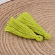 木綿糸タッセルパーツ  黄緑  25~31x5mm  約39~47個/袋 NWIR-P001-03-06-1