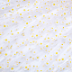 Benecreat 4ヤードデイジーフラワープリント生地  ホワイトチュールレースリボンウェディングドレススカート diy の縫製装飾クラフト用品 DIY-WH0273-83-2
