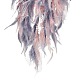 Toile/filet tissé en fer avec des décorations de pendentifs en plumes AJEW-B017-26-3